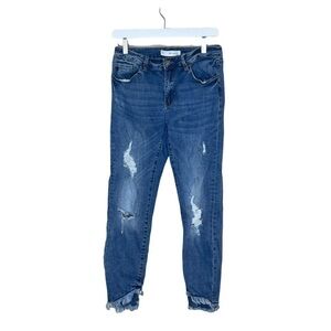 KANCAN Medium Wash Nala Mid Rise Ankle Skinny Jeans